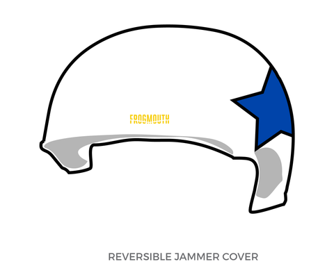 Black-N-Bluegrass Roller Girls: Jammer Helmet Cover (White)