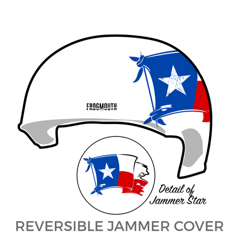 Conroe Roller Derby South Texas Scallywags: Jammer Helmet Cover (White)