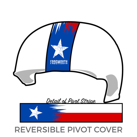 Conroe Roller Derby South Texas Scallywags: Pivot Helmet Cover (White)
