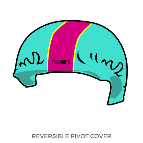 Tragic City Rollers Hot Mess Monsters: Pivot Helmet Cover (Blue)
