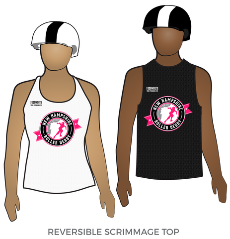 New Hampshire Roller Derby: Reversible Scrimmage Jersey (White Ash / Black Ash)