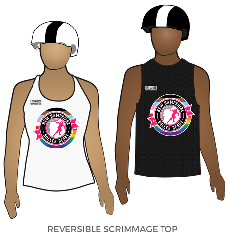 New Hampshire Roller Derby Pride: Reversible Scrimmage Jersey (White Ash / Black Ash)