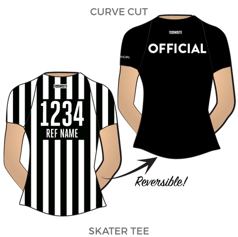 The Officials Collection: Reversible Officials Jersey (WFTDA and Officials  Patch Ref StripesR / WFTDA and Officials Patch NSO BlackR) - Frogmouth