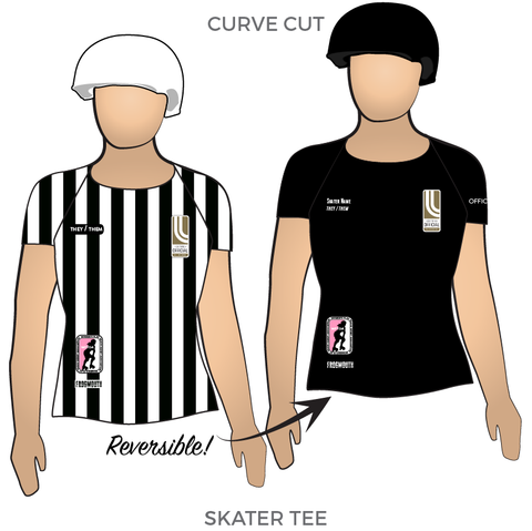 The Officials Collection: Reversible Officials Jersey (WFTDA and Officials  Patch Ref StripesR / WFTDA and Officials Patch NSO BlackR) - Frogmouth
