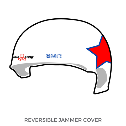 Montreal Roller Derby Sexpos: Jammer Helmet Cover (White)