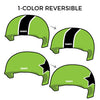 Tulsa County Roller Derby Valkyries: Two Pairs of 1-Color Reversible Helmet Covers