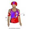 Tilted Thunder Roller Derby A Team: Reversible Uniform Jersey (RedR/PurpleR)