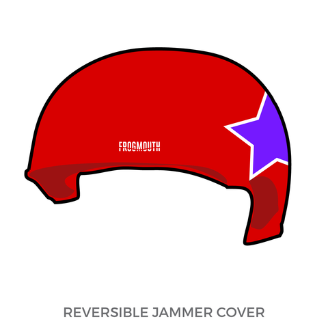 Tilted Thunder Roller Derby A Team: Jammer Helmet Cover (Red)