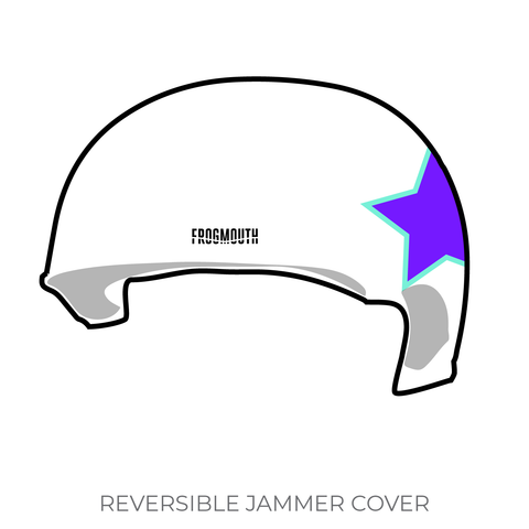 Coastal Virginia Roller Derby: Jammer Helmet Cover (White)