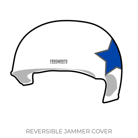 Roaring River Rejects Junior Roller Derby League: Jammer Helmet Cover (White)