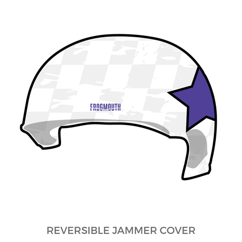 Detroit Roller Derby Grand Prix Madonnas: Jammer Helmet Cover (White)