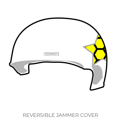 Kalamazoo Junior Roller Derby Kalamazoo Killer Beez: Jammer Helmet Cover (White)