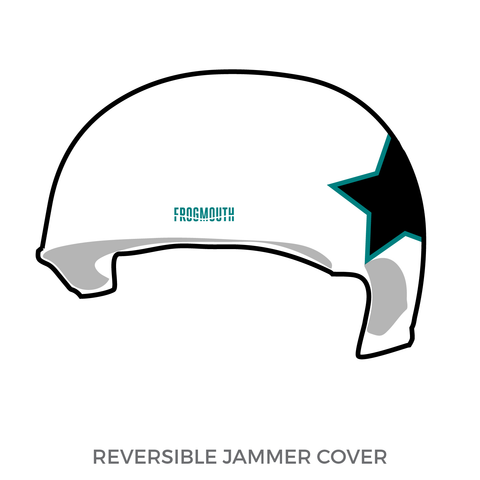 Junction City Roller Dolls Trainwrecks: Jammer Helmet Cover (White)
