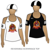 Quad County Roller Derby Sideshow: Reversible Scrimmage Jersey (White Ash / Black Ash)