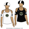 Denver Roller Derby Green Barrettes: Reversible Scrimmage Jersey (White Ash / Black Ash)