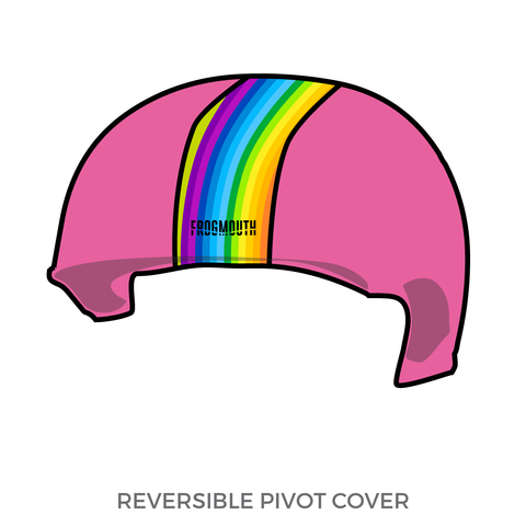 Rose City Rollers Rosebuds Rainbow Bites: Pivot Helmet Cover (Pink)