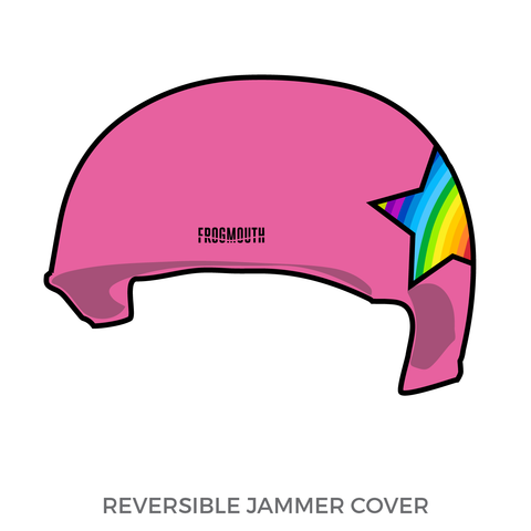 Rose City Rollers Rosebuds Rainbow Bites: Jammer Helmet Cover (Pink)