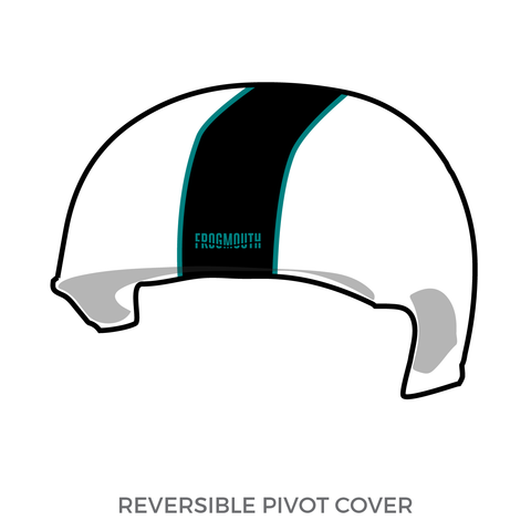 Junction City Roller Dolls Trainwrecks: Pivot Helmet Cover (White)