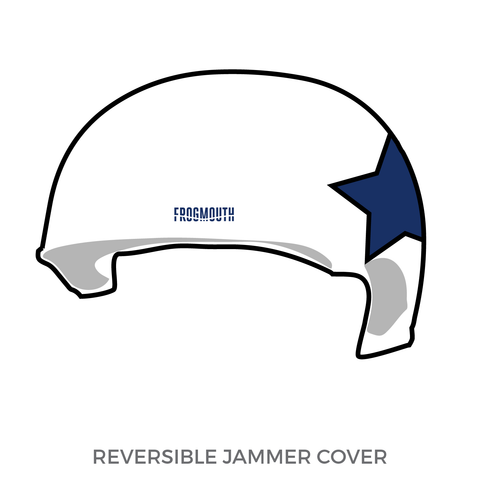 Denver Roller Derby Major Turbulence: Jammer Helmet Cover (White)