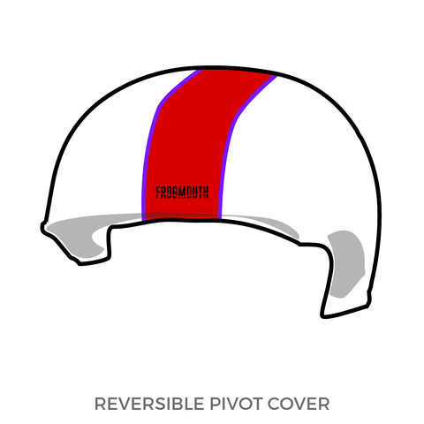 Tilted Thunder Roller Derby B Team: Pivot Helmet Cover (White)