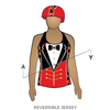 Quad County Roller Derby Sideshow: Tuxedo Reversible Uniform Jersey (Tuxedo RedR/Tuxedo BlackR)