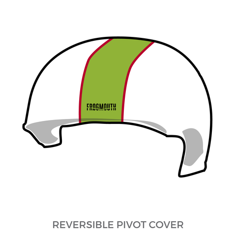 Rose City Rollers Rose Petals Bad Apples: Pivot Helmet Cover (White)