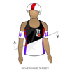 Tilted Thunder Roller Derby B Team: Reversible Uniform Jersey (WhiteR/BlackR)