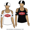 Detroit Roller Derby Travel Team: Reversible Scrimmage Jersey (White Ash / Black Ash)