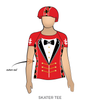 Quad County Roller Derby Sideshow: Tuxedo Uniform Jersey (Tuxedo Red)