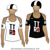 Tilted Thunder Roller Derby B Team: Reversible Scrimmage Jersey (White Ash / Black Ash)