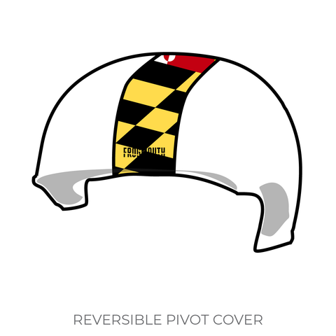 Team Maryland Roller Derby All Stars: Pivot Helmet Cover (White)