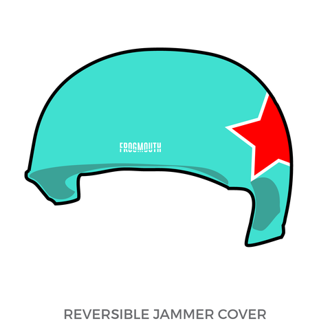 Fredericksburg Roller Derby: Jammer Helmet Cover (Turquoise)