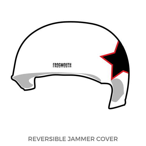Ames Roller Derby Association Skunk River Riot: Jammer Helmet Cover (White)