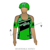 Alamo City Roller Girls Las Tejanas: Reversible Uniform Jersey (GreenR/BlackR)