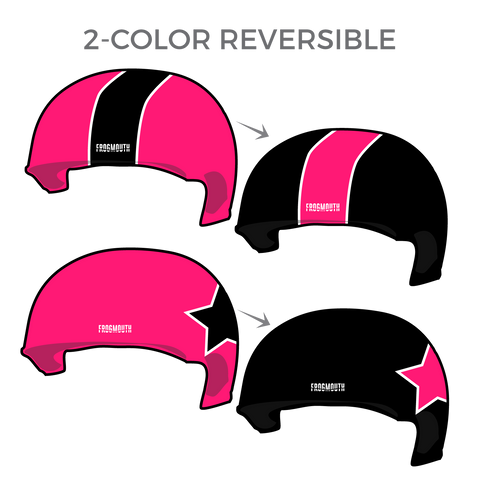 Heavy Arm-Her Roller Derby: Pair of 2-Color Reversible Helmet Covers