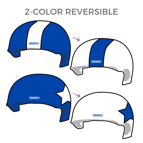 Rainy City Roller Dolls: Pair of 2-Color Reversible Helmet Covers
