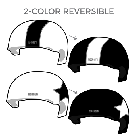 Wolfpack Roller Derby: Pair of 2-Color Reversible Helmet Covers