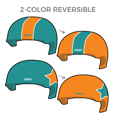Kingsford Krush Roller Derby: Pair of 2-Color Reversible Helmet Covers