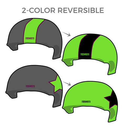 Mid Atlantic Roller Derby: Pair of 2-Color Reversible Helmet Covers