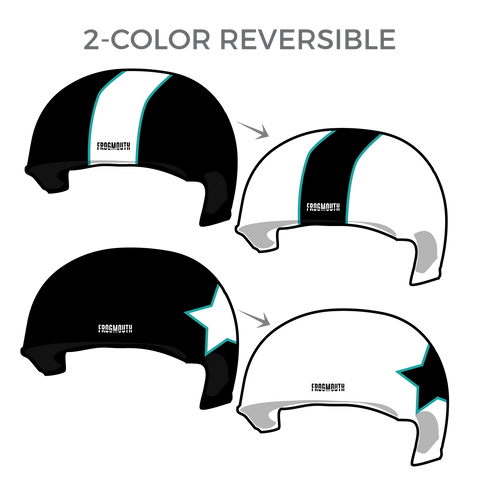 Central New York Roller Derby: Pair of 2-Color Reversible Helmet Covers