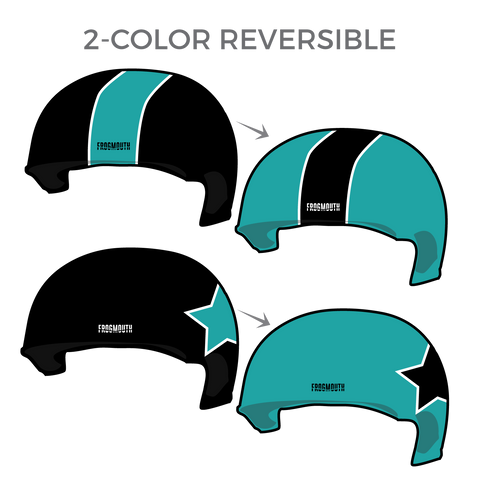 Arizona Roller Girls: Pair of 2-Color Reversible Helmet Covers