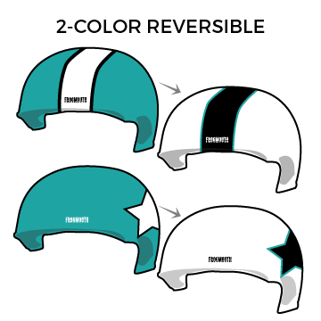 Quad City Misfits : Pair of 2-Color Reversible Helmet Covers