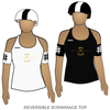 2x4 Roller Derby Travel Team: Reversible Scrimmage Jersey (White Ash / Black Ash)