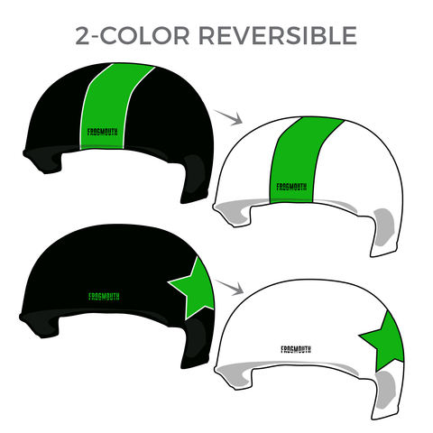 Alamo City Roller Girls: Pair of 2-Color Reversible Helmet Covers