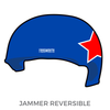 Jersey Shore Roller Derby Anchor Assassins: Two pairs of 1-Color Reversible Helmet Covers (Red/Blue)