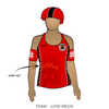 Androscoggin Fallen Angels Roller Derby League: 2018 Uniform Jersey (Red)