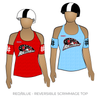 Atlanta Roller Derby: Reversible Logo Scrimmage Jersey (BlueR/RedR)