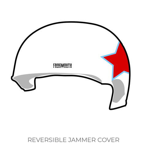 Atlanta Junior Roller Derby Travel Teams: 2019 Jammer Helmet Cover (White)