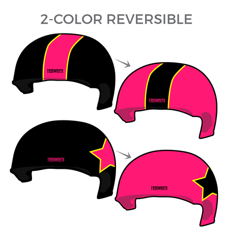 Barbed Wire Betties: Pair of 2-Color Reversible Helmet Covers