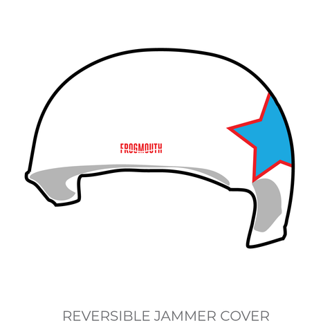 Beach Cities Roller Derby: 2019 Jammer Helmet Cover (White)